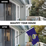 Load image into Gallery viewer, G128 Combo Pack: 6 Ft Tangle Free Spinning Flagpole (Black) &amp; Kansas Flag 3x5 Ft Printed 150D Polyester, Brass Grommets (Flag Included) Aluminum Flag Pole