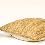 Load image into Gallery viewer, The Fine Living Co. Jute Throw Pillow Covers Braided Decorative Pillow Covers Farmhouse Accent Pillows for Couch Living Room Decor 18 x 18 inch Natural 2Pc