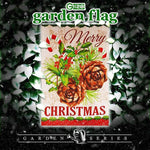 Load image into Gallery viewer, G128 Garden Flag Merry Christmas Pinecone Bouquet  12x18 Inch  Printed Blockout Polyester  Christmas Decoration