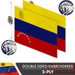 Load image into Gallery viewer, Venezuela Venezuelan Flag 3x5 Ft 2Pack Doublesided Embroidered Polyester By G128