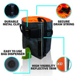 Load image into Gallery viewer, Dog Treat Pouch Orange Belt Clip or Shoulder Carry Dog Treat Training Bag