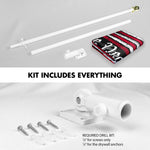 Load image into Gallery viewer, G128 Combo Pack: 6 Ft Tangle Free Aluminum Spinning Flagpole (White) &amp; We the People American Flag 3x5 Ft, LiteWeave Pro Series Printed 150D Polyester  Pole with Flag Included