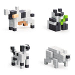 Load image into Gallery viewer, PIXIO Black &amp; White Animals  195 Magnetic Blocks in 4 Colors  Free App