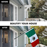 Load image into Gallery viewer, G128  6 Feet Tangle Free Spinning Flagpole (Black) Mexico Brass Grommets Printed 3x5 ft (Flag Included) Aluminum Flag Pole