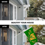 Load image into Gallery viewer, G128 Combo Pack: 6 Ft Tangle Free Spinning Flagpole (White) &amp; Erin Go Bragh Flag 3x5 Ft Printed 150D Polyester, Brass Grommets (Flag Included) Aluminum Flag Pole