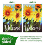 Load image into Gallery viewer, G128 Garden Flag Welcome Sunflowers Blue Sky  12x18 Inch  Printed Blockout Polyester  Everyday Decoration