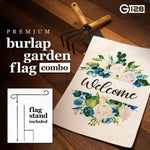 Load image into Gallery viewer, Combo Pack Garden Flag Stand Black 36x16 in Garden Flag Everyday Decoration