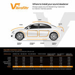 Load image into Gallery viewer, Sound Deadening Material Vibrofiltr 3.0 mm (118 mil)  28.2 sqft Noise Insulation &amp; Dampening