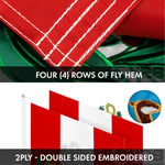 Load image into Gallery viewer, G128 Combo Pack: USA American Flag 3x5 Ft Embroidered Stars &amp; Peru (Peruvian) Flag 3x5 Ft Doublesided Embroidered 210D