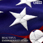 Load image into Gallery viewer, 3x5 Ft American Flag Deluxe Tear Proof Super Tough Spun Polyester Sewn Stripes