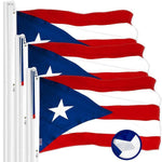 Load image into Gallery viewer, Puerto Rico Puerto Rican Flag 3x5 Ft 3Pack Embroidered Polyester By G128