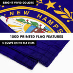 Load image into Gallery viewer, G128 Combo Pack: 6 Ft Tangle Free Spinning Flagpole (White) &amp; New Hampshire Flag 3x5 Ft Printed 150D Polyester, Brass Grommets (Flag Included) Aluminum Flag Pole