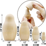 Load image into Gallery viewer, Unfinished Nesting Dolls Lot of 20 Sets by 4 pcs Matryoshka Dolls DIY Gift 80pcs