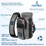 Load image into Gallery viewer, Water Bottle Holder Carrier Bottle Cooler w Adjustable Shoulder Strap Gray 24oz