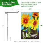 Load image into Gallery viewer, Combo Pack Garden Flag Stand Black 36 inx16 in Garden Flag Summer Decoration