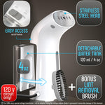 Load image into Gallery viewer, Clothing Steamer Travel Size Vacation Essentials Hand Held Portable White Iron