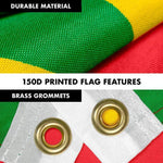 Load image into Gallery viewer, Combo Pack 6 Feet Tangle Free Spinning Flagpole Black Senegal Senegalese Flag