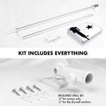 Load image into Gallery viewer, G128 Combo Pack: 6 Feet Tangle Free Spinning Flagpole (Silver) Come and Take It Rifle Flag 3x5 ft Printed 150D Brass Grommets (Flag Included) Aluminum Flag Pole