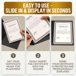 Load image into Gallery viewer, 50 Pack Premium Black Certificate Holders 8.5 x 11 inch Heavyweight 300gsm Cardstock Diploma Holder &amp; Certificate Folder Award Certificate Folders for Graduation with Gold Foil Diploma Cover
