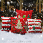 Load image into Gallery viewer, G128 Christmas Decoration Elegant Pine Spruce Waterproof Throw Pillow Covers  18 x 18 in  Set of 4, Beautiful Cushion Covers for Christmas Sofa Couch Decoration