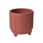 Load image into Gallery viewer, 4 Inch Terracotta Pot with Chevron Pattern Boho Ceramic Planter Clay Pots for Indoor Plants Succulent Planter with Drainage Hole and Mesh Net Garden &amp; Home Decor