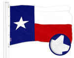 Load image into Gallery viewer, G128 Combo Pack: American USA Flag 10x15 Ft &amp; Texas TX State Flag 10x15 Ft  Both ToughWeave Series Embroidered 300D Polyester, Embroidered Design, Indoor/Outdoor, Brass Grommets