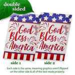 Load image into Gallery viewer, G128 House Flag God Bless America USA Flag Accent  28x40 Inch  Printed Blockout Polyester  Patriotic Decoration