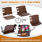 Load image into Gallery viewer, Wood Phone Docking Station Natural Ash Phone Key Holder Wallet Watch Stand Gift