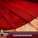 Load image into Gallery viewer, G128  5 Pack: USA Tea Stained Pleated Fan Flag 1.5x3FT Embroidered Polyester Stars and Stripes