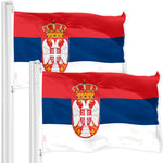 Load image into Gallery viewer, Serbia Serbian Flag 3x5 Ft 2Pack 150D Printed Polyester By G128