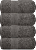 Load image into Gallery viewer, 4 Pack Resort Collection Soft Bath Towels 28x55 in Hotel Plush Cotton Charcoal