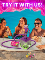 Load image into Gallery viewer, Purple Hookah 2 Hose Hookah Set YADO Square Hookah To Go with Charcoal Holder