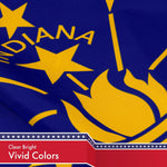 Load image into Gallery viewer, G128 Combo Pack: USA American Flag 3x5 Ft 150D Printed Stars &amp; Indiana Flag 3x5 Ft 150D Printed