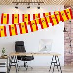 Load image into Gallery viewer, G128 Spain Spanish Bunting Banner  Flag 8.2 x 5.5 Inch, Full String 33 Feet  Printed 150D Polyester, Decorations For Bar, School, Festival Events Celebration