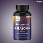 Load image into Gallery viewer, Melatonin 12mg Fast Dissolve Tablets – Natural Berry Flavor 100 Count – Extra Strength Sleep Support for Adults – Non Habit Forming 100 Day Supply