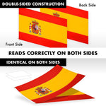 Load image into Gallery viewer, G128 Combo Pack: 6 Ft Tangle Free Aluminum Spinning Flagpole (White) &amp; Spain Spanish Flag 3x5 Ft, Double ToughWeave Series Double Sided Embroidered 210D Polyester  Pole with Flag Included
