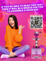 Load image into Gallery viewer, Purple Hookah 2 Hose Hookah Set YADO Square Hookah To Go with Charcoal Holder