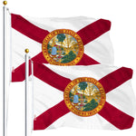 Load image into Gallery viewer, Florida FL State Flag 3x5 Ft 2Pack Printed Polyester By G128
