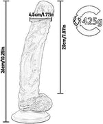 Load image into Gallery viewer, Long Dildo Realistic With Thick Sunction Cup Base For Hands Free Play 10 Inch