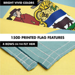 Load image into Gallery viewer, G128 Combo Pack: 6 Ft Tangle Free Spinning Flagpole (White) &amp; Delaware Flag 3x5 Ft Printed 150D Polyester, Brass Grommets (Flag Included) Aluminum Flag Pole