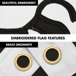 Load image into Gallery viewer, G128 Combo Pack: 5 Ft Tangle Free Aluminum Spinning Flagpole (White) &amp; Pirate Jolly Roger Bones Flag 2x3 Ft, ToughWeave Series Embroidered 300D Polyester  Pole with Flag Included