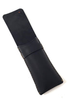 Load image into Gallery viewer, Black Leather Eyeglass Case Genuine Leather Protects Sunglasses Eyeglasses Case