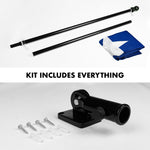Load image into Gallery viewer, G128 Combo Pack: 5 Ft Tangle Free Aluminum Spinning Flagpole (Black) &amp; Puerto Rico Puerto Rican Flag 2.5x4 Ft, ToughWeave Series Embroidered 300D Polyester  Pole with Flag Included