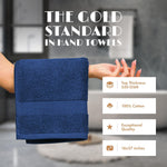 Load image into Gallery viewer, Navy Hand Towels for Bathroom 6 Pack Cotton Hand Towel Bulk 16x27 Inch for Gym Kitchen Spa Soft Highly Absorbent Quick Dry Terry Salon Towels