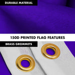 Load image into Gallery viewer, Combo Pack 5 Ft Tangle Free Aluminum Spinning Flagpole Black Solid Violet Color