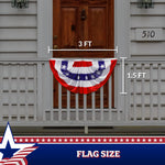 Load image into Gallery viewer, 3 Pack USA Pleated Fan Flag 1.5x3 Ft American USA Bunting Decoration 150D Canvas