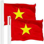 Load image into Gallery viewer, G128 2 Pack: Vietnam Vietnamese Flag  3x5 Ft  LiteWeave Pro Series Printed 150D Polyester  Country Flag, Indoor/Outdoor, Vibrant Colors, Brass Grommets, Thicker and More Durable Than 100D 75D Poly