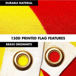 Load image into Gallery viewer, G128 Combo Pack: 6 Ft Tangle Free Spinning Flagpole (Silver) &amp; South Vietnam Flag 3x5 Ft Printed 150D Polyester, Brass Grommets (Flag Included) Aluminum Flag Pole