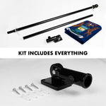 Load image into Gallery viewer, G128 Combo Pack: 6 Ft Tangle Free Aluminum Spinning Flagpole (Black) &amp; Michigan MI State Flag 3x5 Ft, ToughWeave Series Embroidered 300D Polyester  Pole with Flag Included