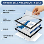 Load image into Gallery viewer, 30 Pack Magnetic Sign Holder 8.5 x 11 inch with Adhesive Back Magnetics Poster Frame Magnetic Paper Holder Reusable Adhesive Frames Magnet Frame for Wall Windows   Magnet Document Holders